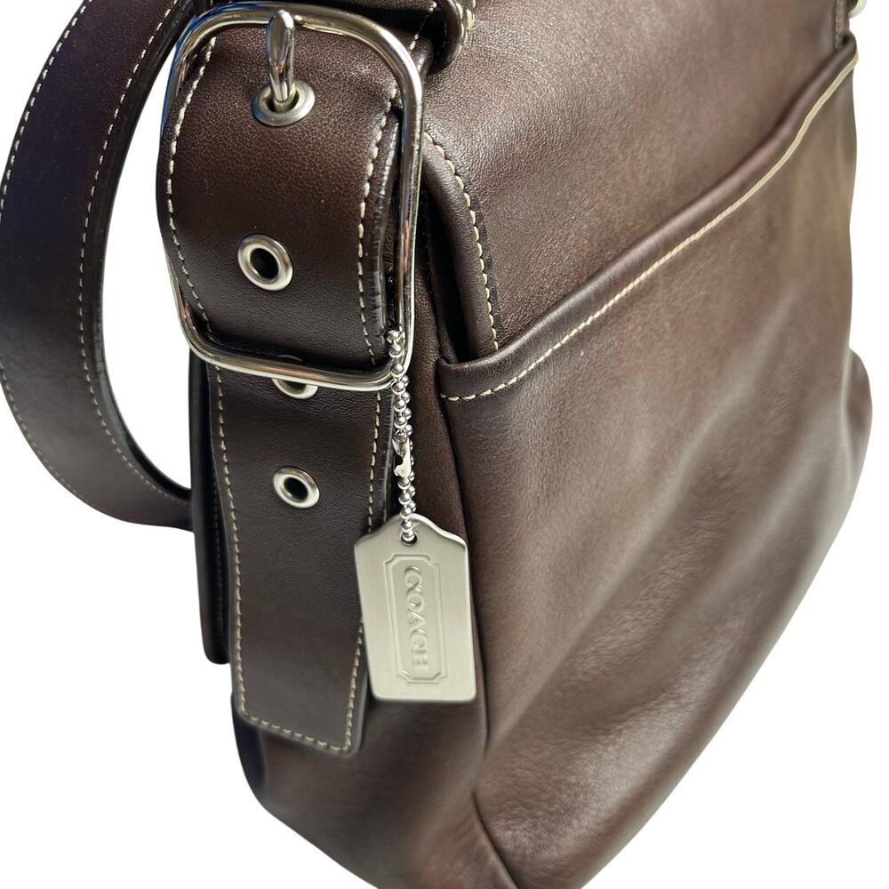 Coach Vintage Legacy Saddle Flap Crossbody Messenger Bag Brown Chocolate. - Picture 6 of 16